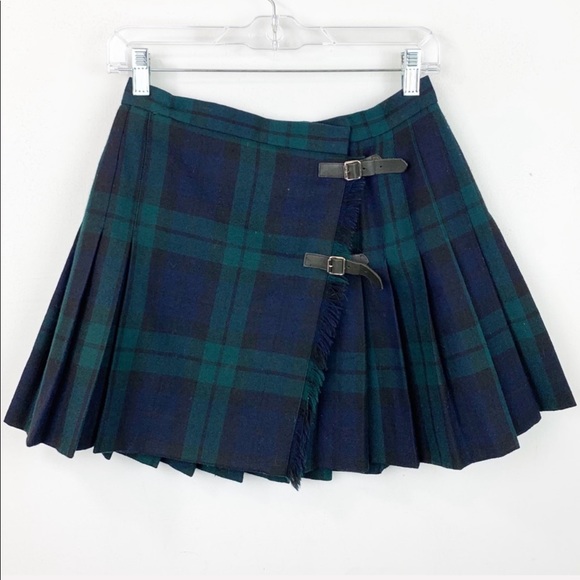 Ralph Lauren Blue and Green Plaid Mini Skirt - Picture 2 of 8